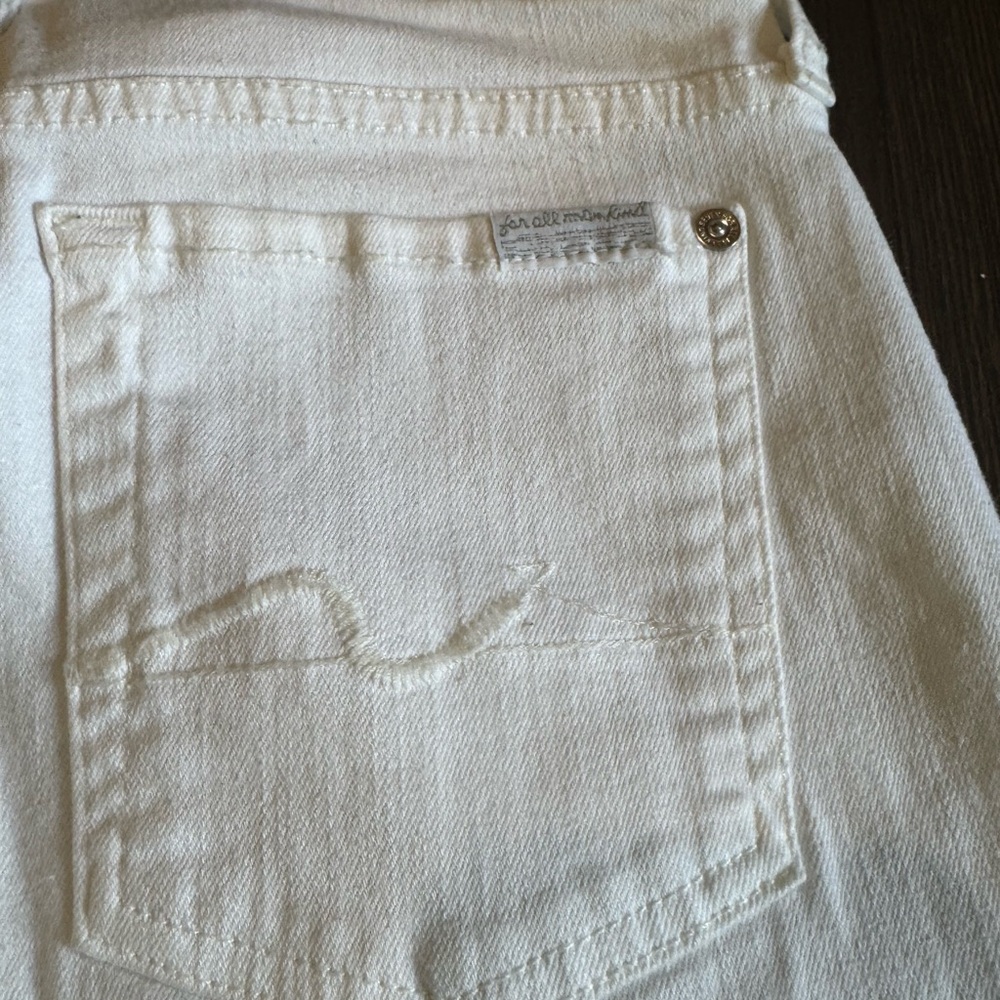 7 for All Mankind, Kimmie Crop size 27 white jeans - Picture 13 of 14